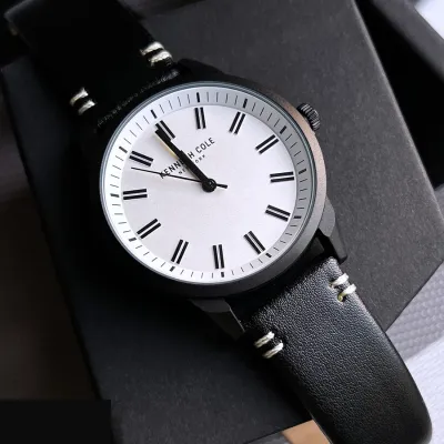 Kenneth Cole Leather Strap New York Men's Watch